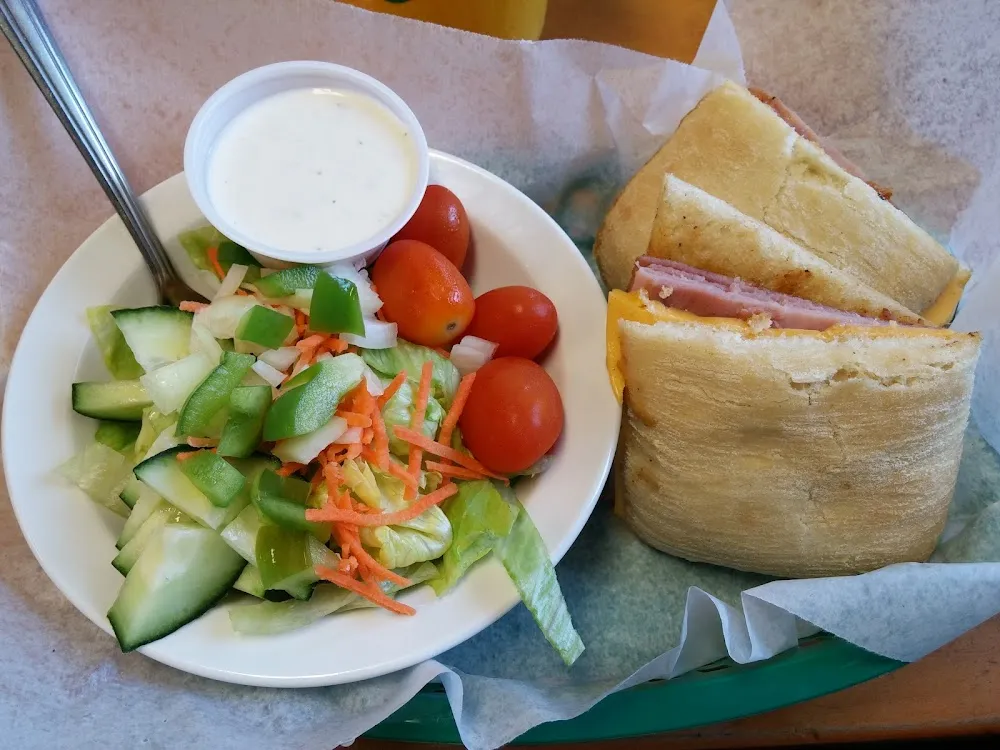 Grilled Ham and Cheese with Side Salad